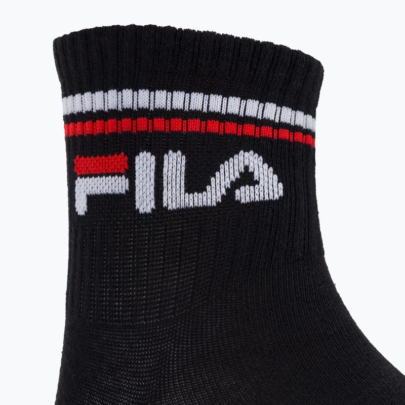 Calzini Fila Unisex Quarter 3 Pack nero 4