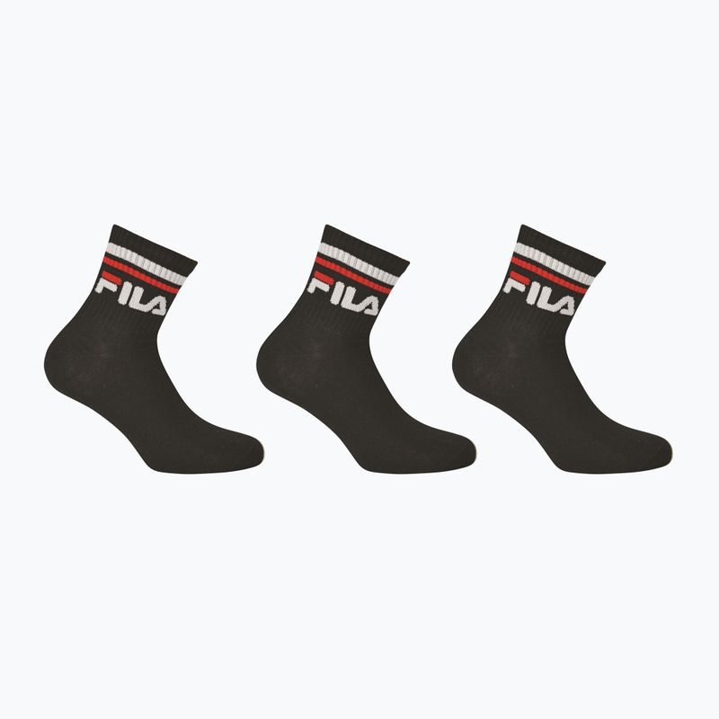 Calzini Fila Unisex Quarter 3 Pack nero 5