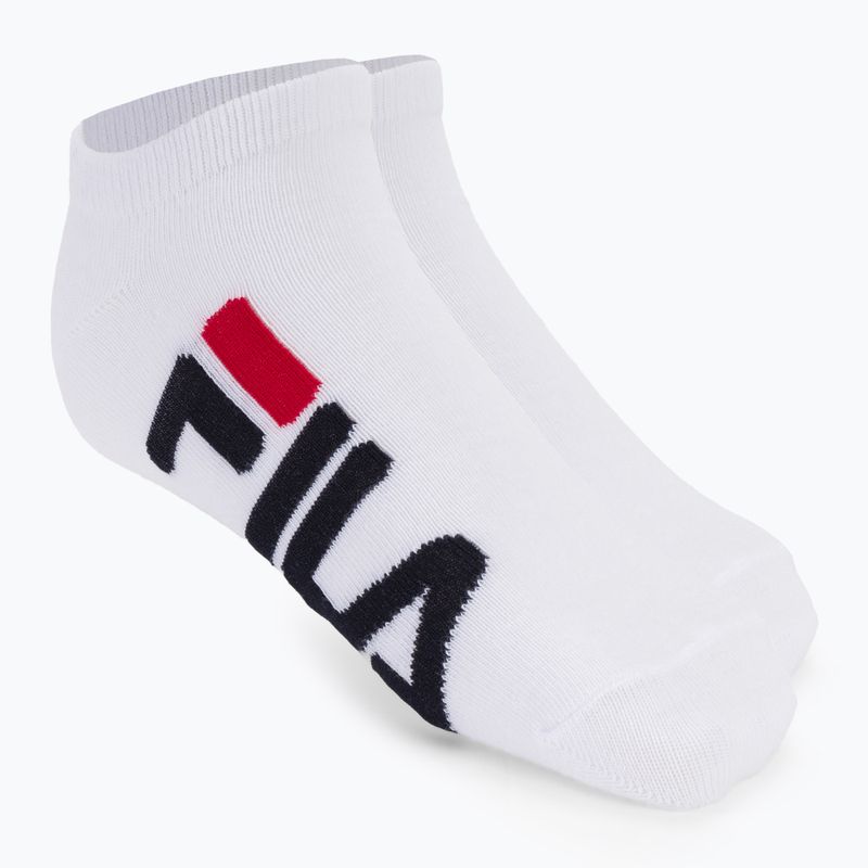 Fila Unisex Invisible 2 Pack calzini bianchi