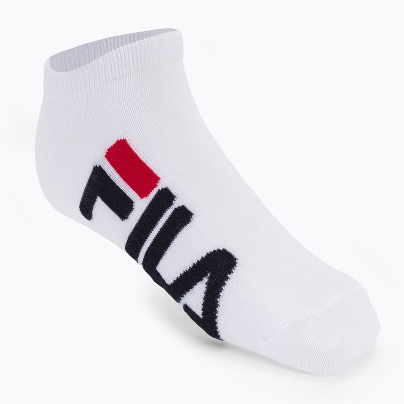 Fila Unisex Invisible 2 Pack calzini bianchi 2