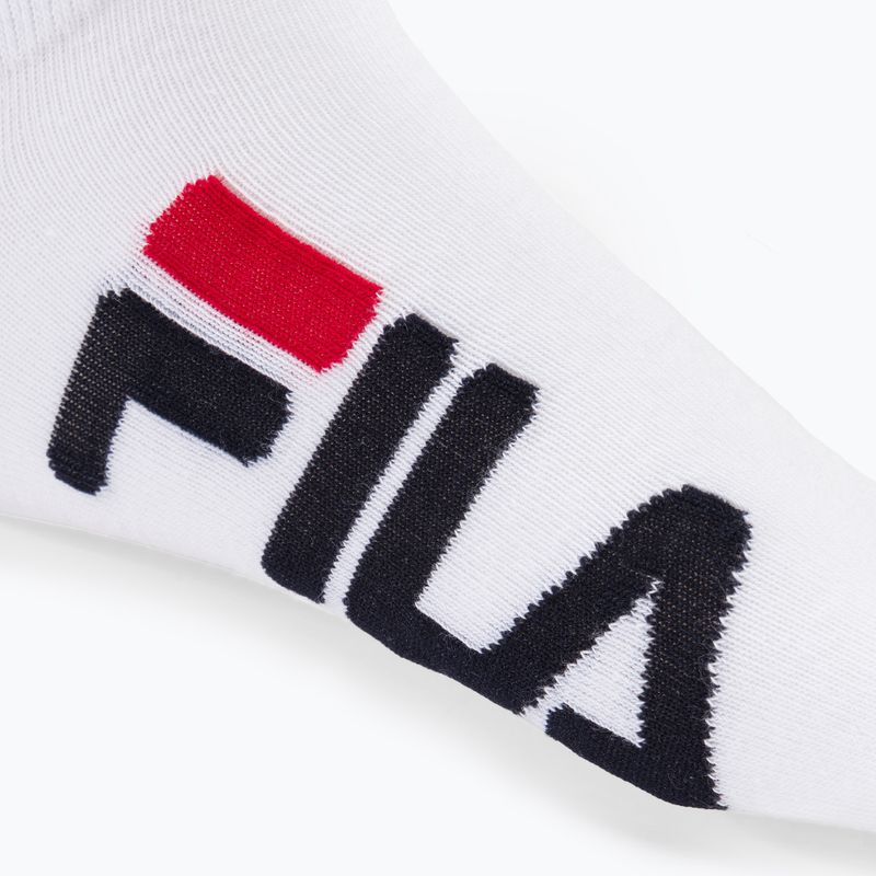 Fila Unisex Invisible 2 Pack calzini bianchi 4