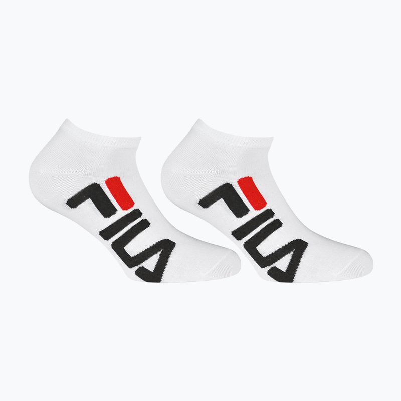 Fila Unisex Invisible 2 Pack calzini bianchi 5