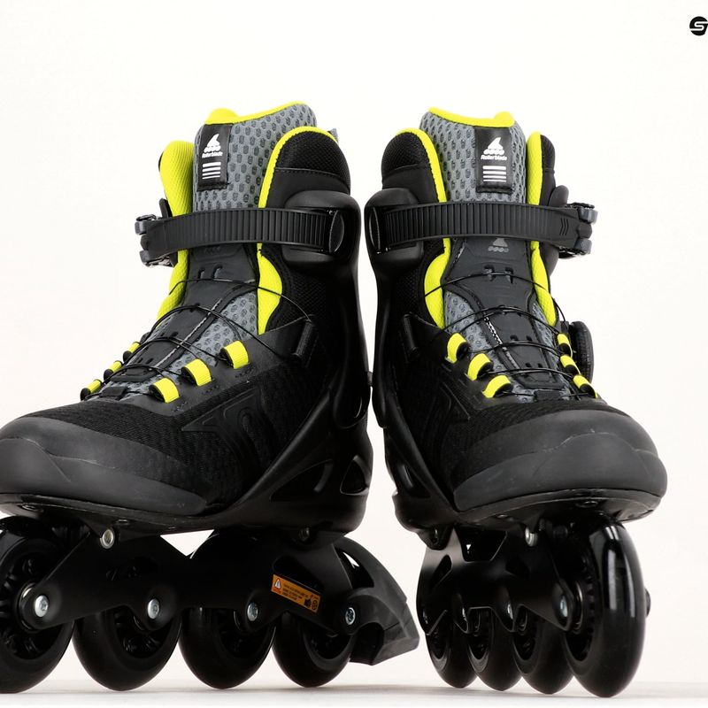 Pattini a rotelle da uomo Rollerblade Macroblade 84 BOA nero/lime 17