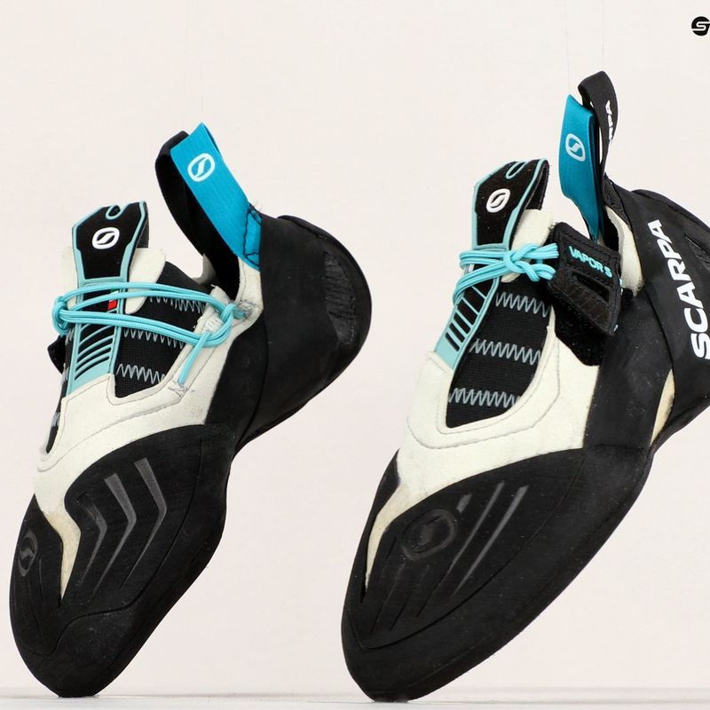 Scarpe da arrampicata da donna SCARPA Vapor S dust gray/aqua 13