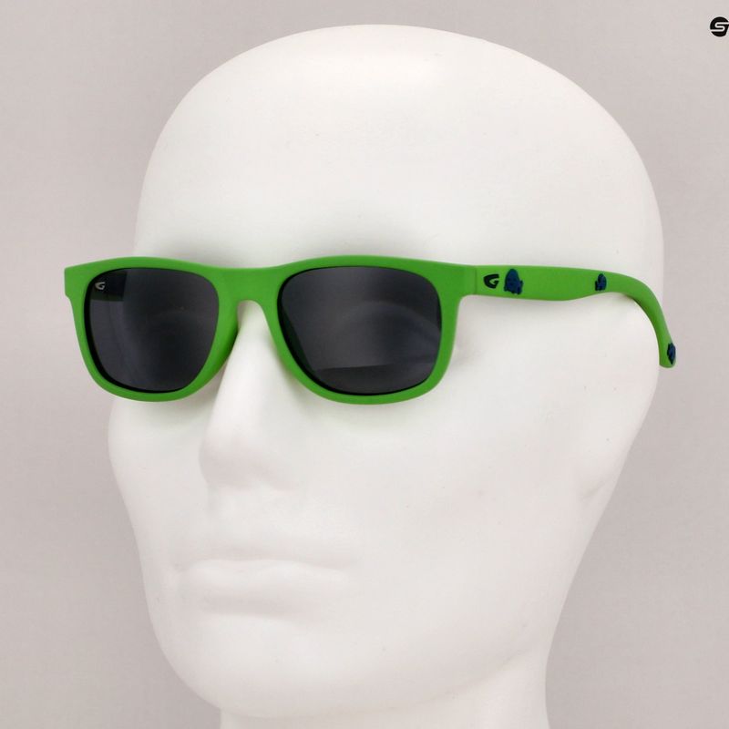 Occhiali da sole per bambini GOG Alice opaco verde neon/blu/fumo 10