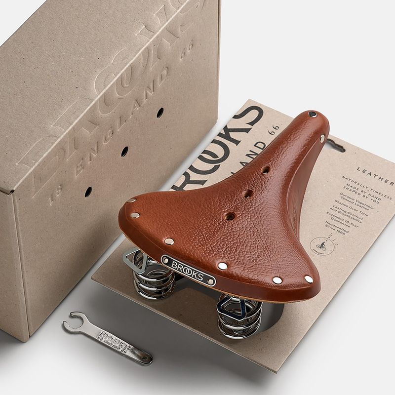 Sella per bicicletta Brooks England B66 miele 8