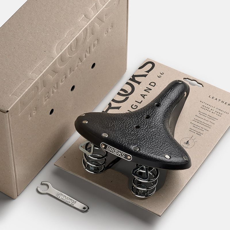 Sella da bicicletta Brooks England B67 Short nera 8