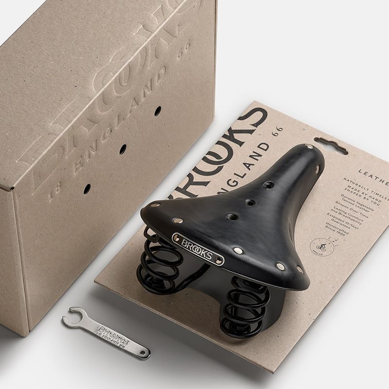 Brooks England Flyer Sella corta per bicicletta nera 8