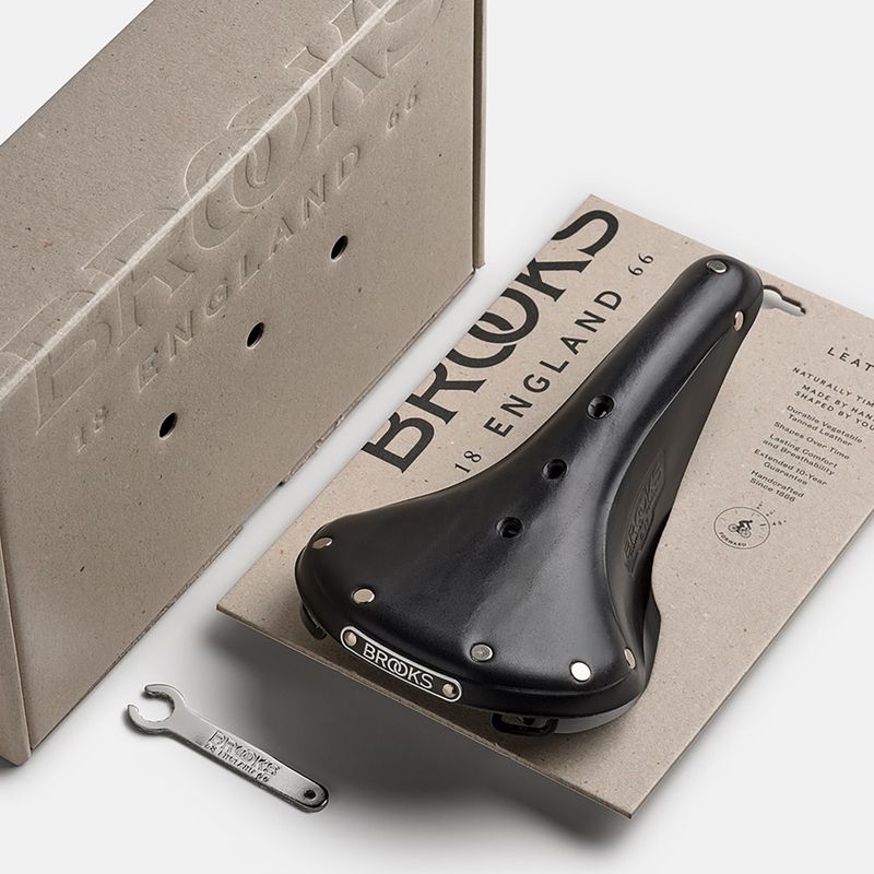 Sella per bicicletta Brooks England B17 Narrow nera 8