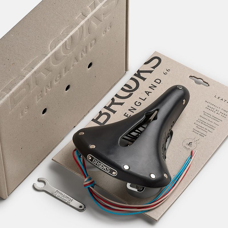 Brooks England B17 Sella corta da bici scolpita nera 8