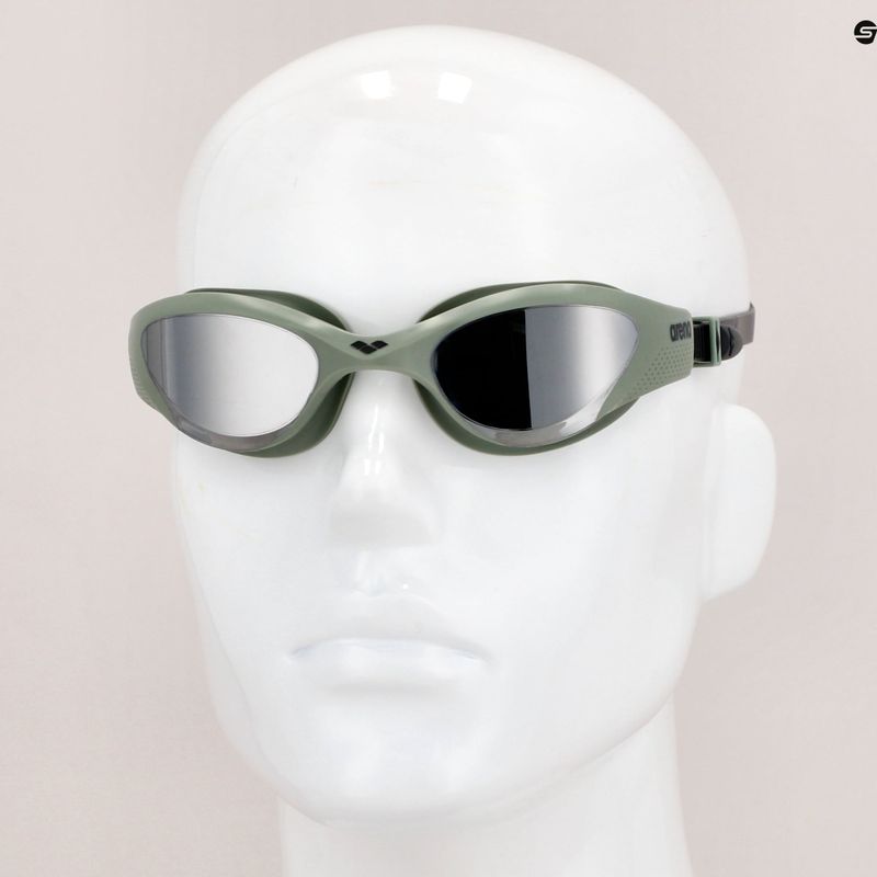 Occhialini da nuoto Arena The One Mirror argento/ giada/nero 10