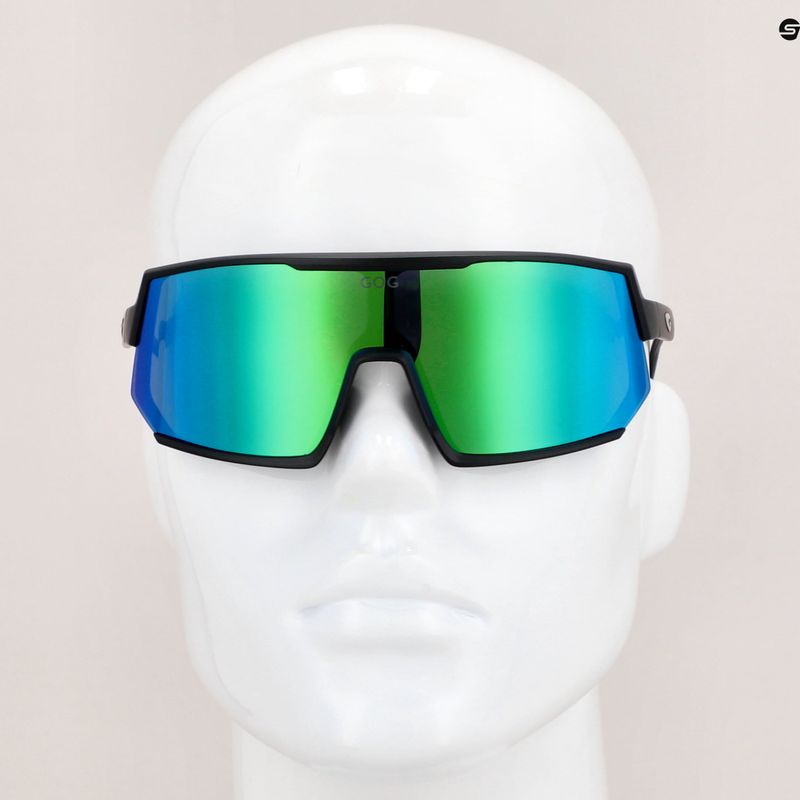 Occhiali da sole GOG Zeus nero opaco/verde policromatico 10