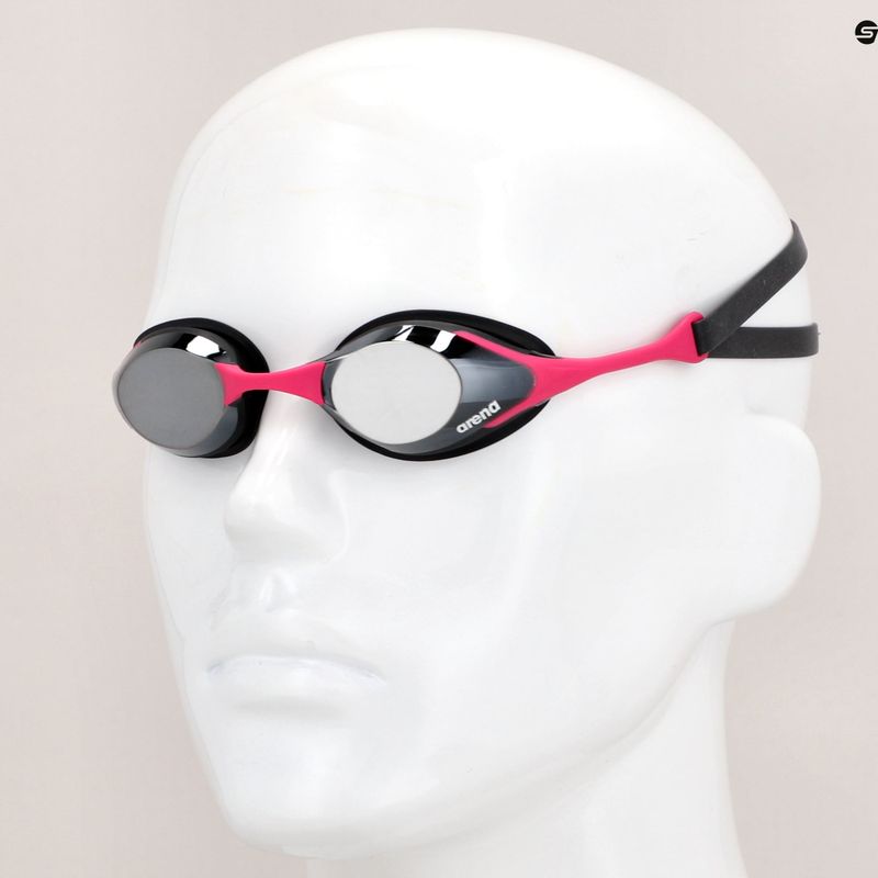 Occhiali da nuoto Arena Cobra Swipe Mirror argento/rosa 7