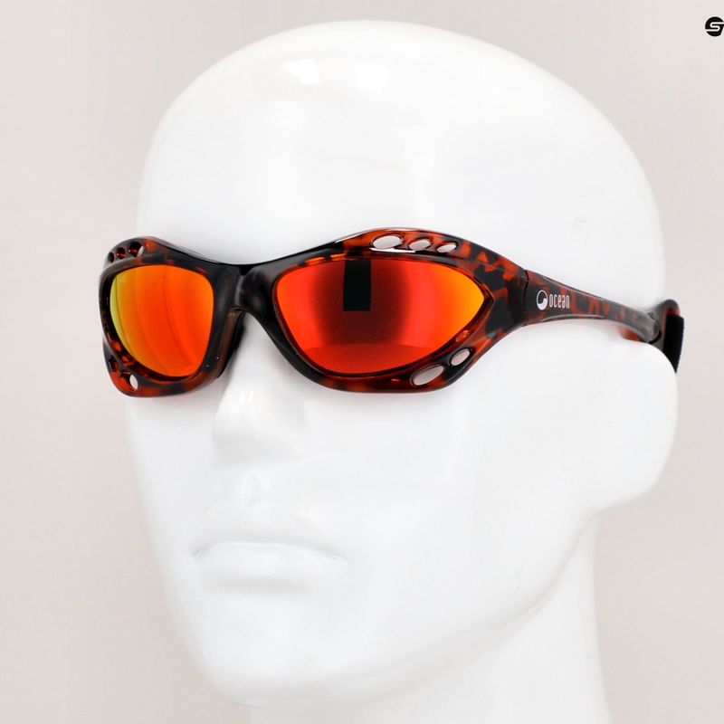 Occhiali da sole Ocean Cumbuco, marrone demi/rosso revo 7