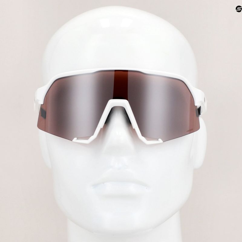 Occhiali da sole 100% lenti a specchio bianco opaco/argento opaco 8