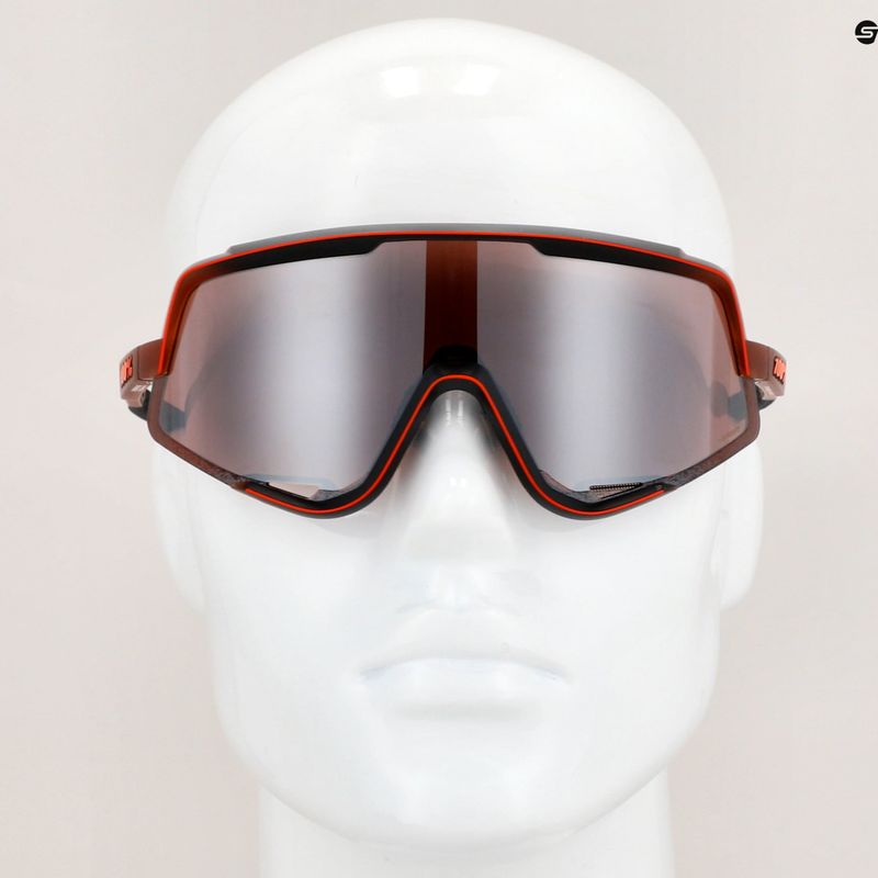 100% Glendale Mirror Lens opaco traslucido marrone sbiadito/argento iper 7