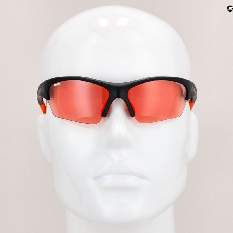 Occhiali da sole UVEX Sunsation nero opaco arancione/litemirror arancione 7