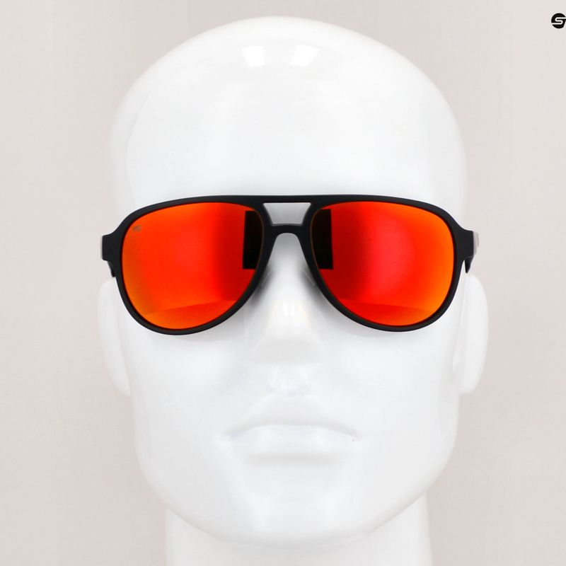 Occhiali da sole GOG Hardy nero opaco/rosso/rosso policromatico 7