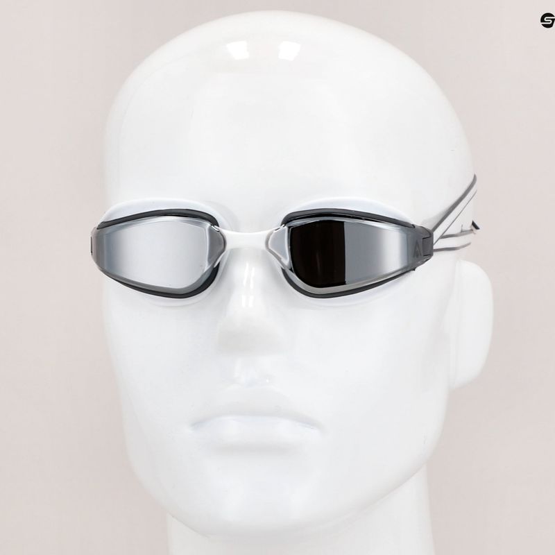 Occhialini da nuoto Aquasphere Fastlane 2022 bianco/grigio/argento speculare 8