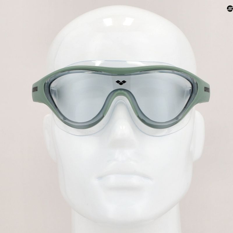Arena The One Mask maschera da nuoto leggera fumo/ giada/nera 14