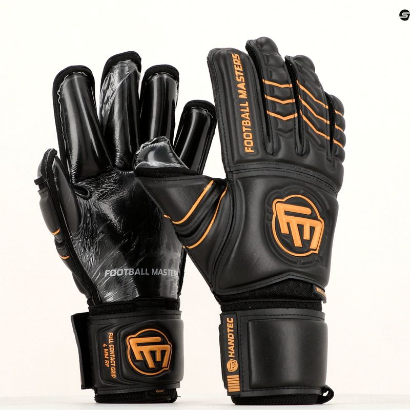 Guanti da portiere Football Masters Full Contact RF v4.0 nero/oro 8