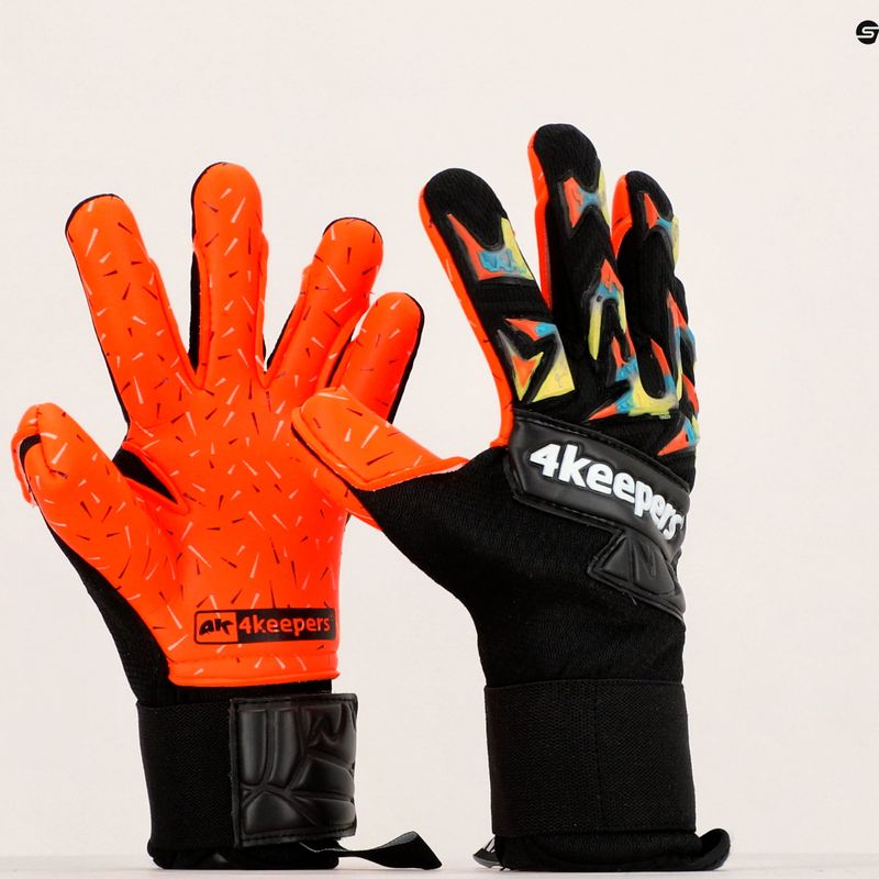 4keepers Equip Flame NC Jr guanti da portiere per bambini nero/multicolore 8