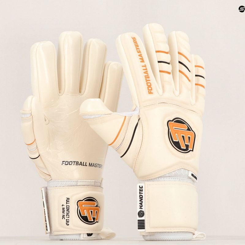 Guanti da portiere Football Masters Full Contact NC v4.0 bianco/oro 6