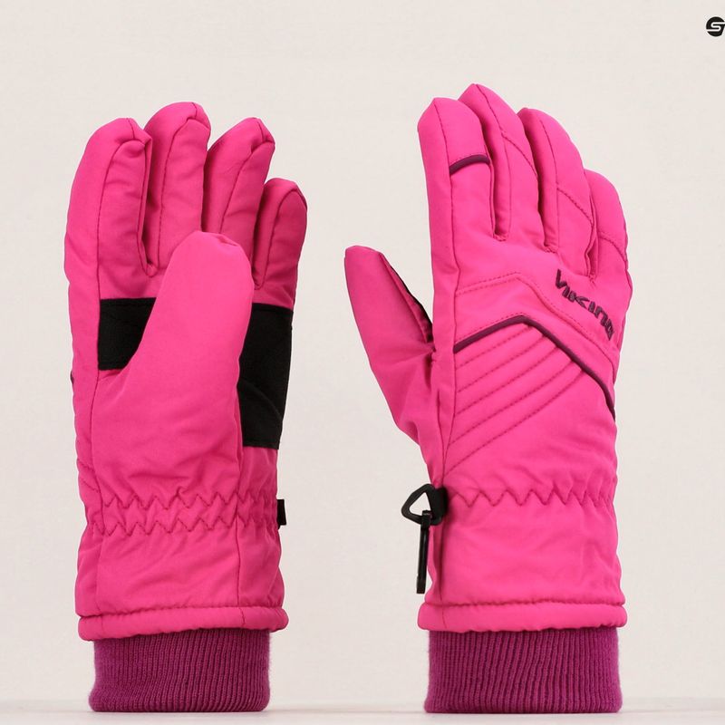 Guanti da sci per bambini Viking Rimi rosa 8