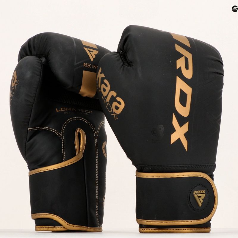 Guantoni da boxe dorati opachi RDX F6 9