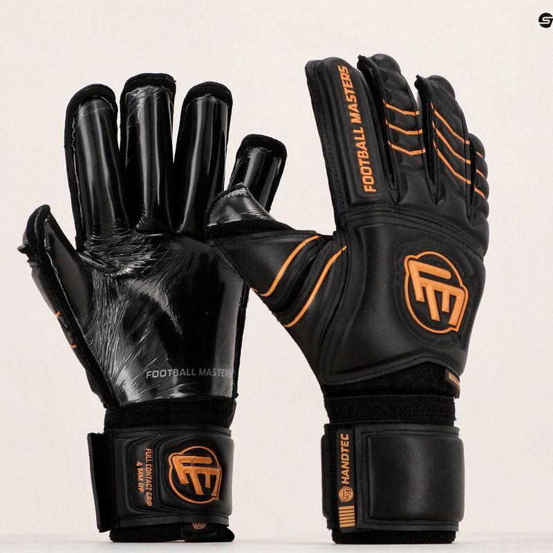 Guanti da portiere per bambini Football Masters Full Contact RF v4.0 nero/oro 5