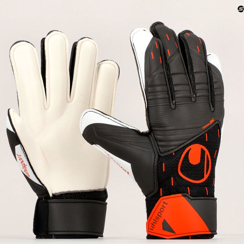 Uhlsport Speed Contact Starter Guanti da portiere morbidi nero/bianco/neon orange 9