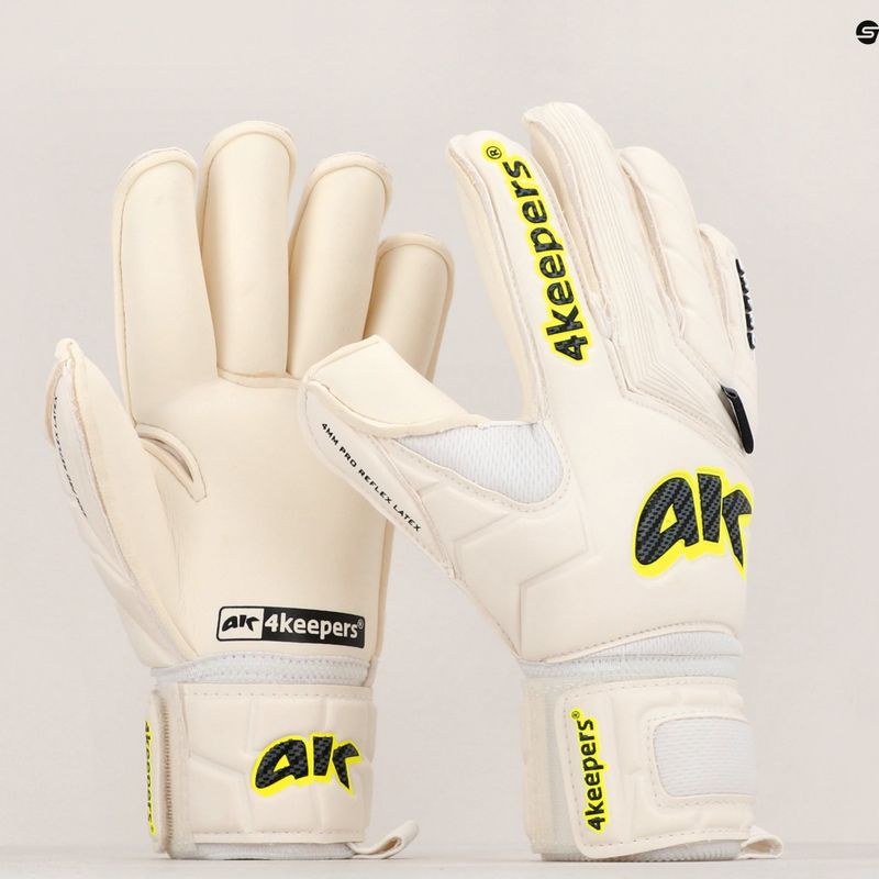 4keepers Champ Carbo V RF guanti da portiere per bambini bianco/giallo 11