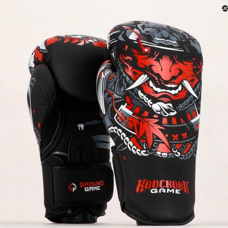 Guanti da boxe Ground Game Samurai neri 7