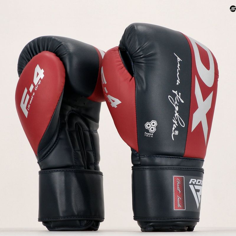Guanti da boxe RDX REX F4 marrone/blu 11