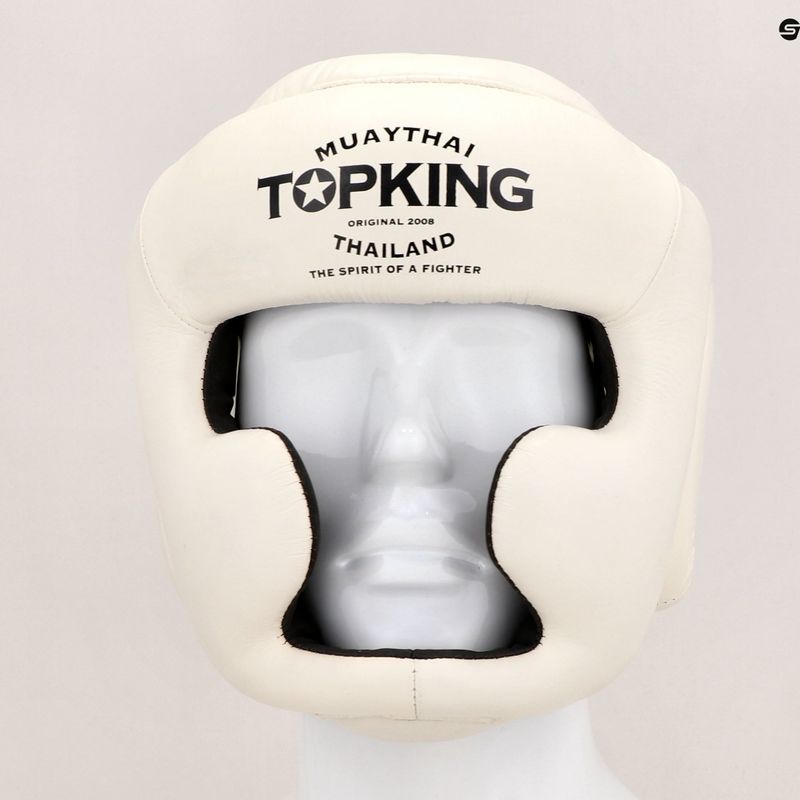 Casco da boxe Top King a copertura totale bianco 6