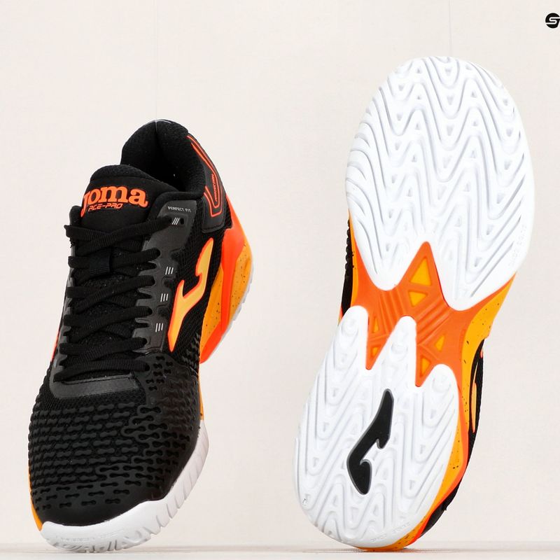 Scarpe da tennis da uomo Joma Ace T nero/arancio 17