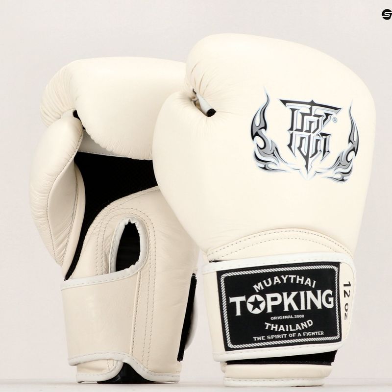 Guanti da boxe Top King Muay Thai Super Air bianco 6