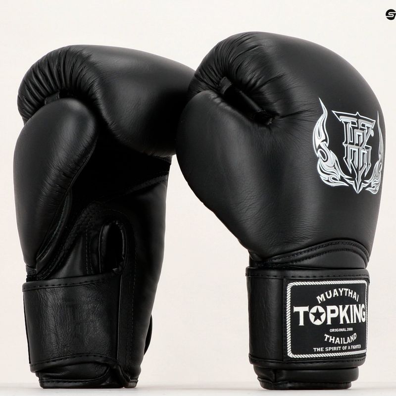 Top King Muay Thai Super Air guantoni da boxe neri 8