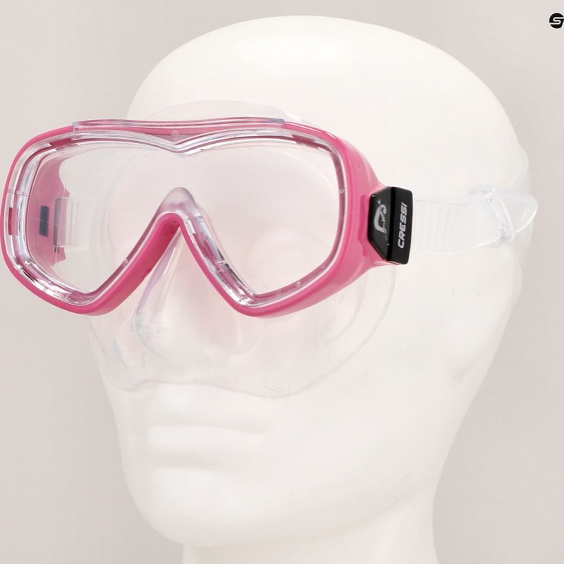 Maschera da snorkeling per bambini Cressi Piumetta argento/rosa 7