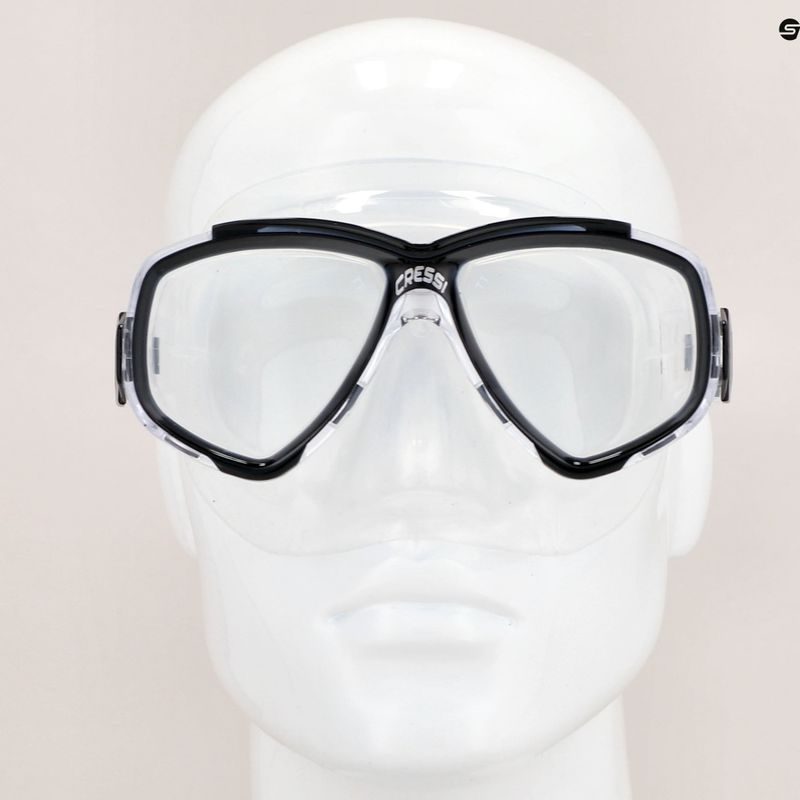 Maschera subacquea Cressi Perla trasparente/nera 3