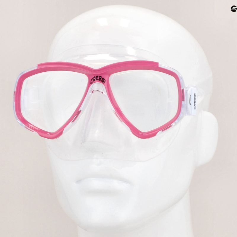 Maschera subacquea Cressi Perla trasparente/rosa 8