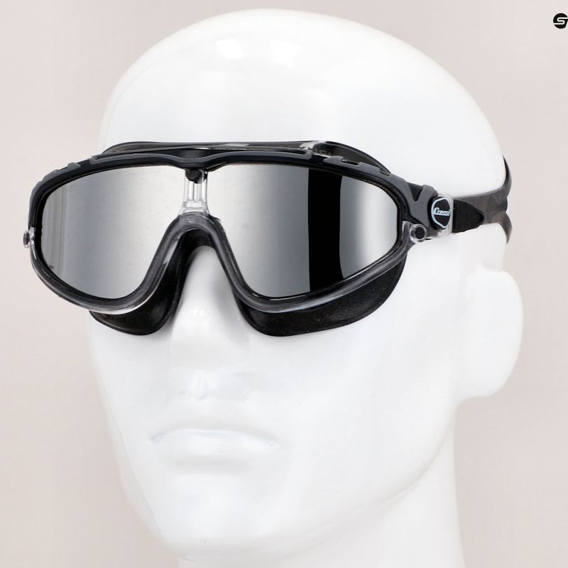 Maschera da bagno a specchio Cressi Skylight nero/nero grigio 8