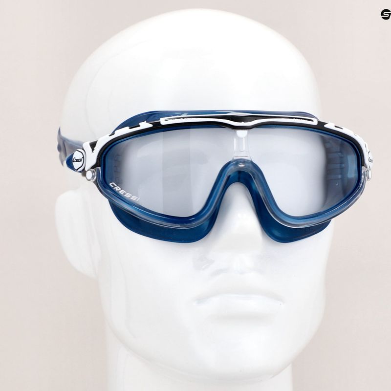 Maschera da bagno Cressi Skylight blu in metallo 7