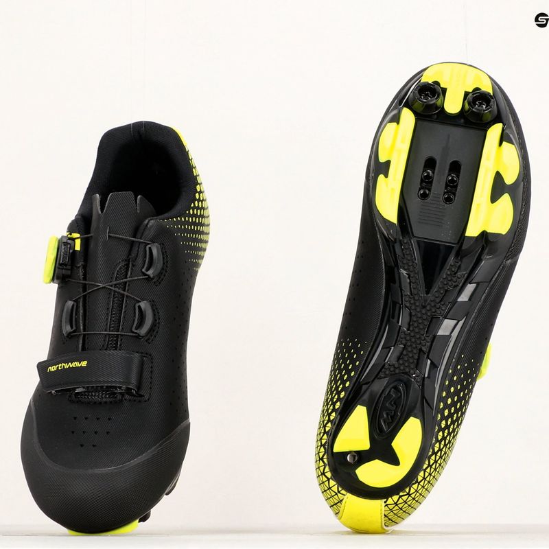 Scarpe da ciclismo MTB da uomo Northwave Origin Plus 2 nero/giallo fluo 12