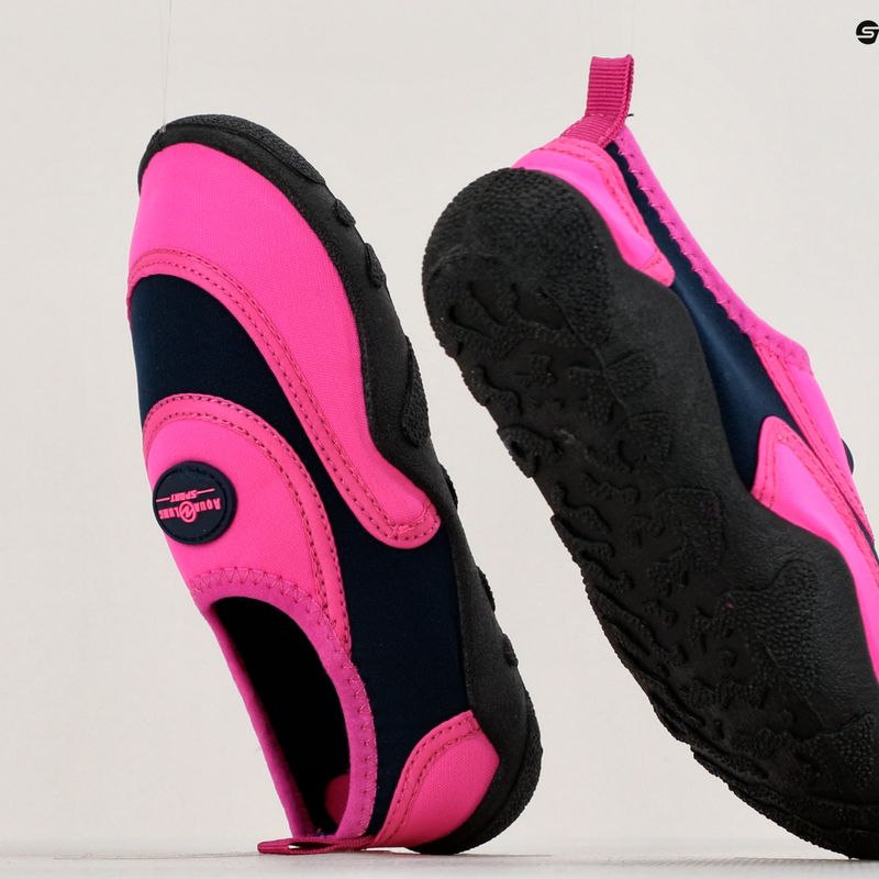 Scarpe acquatiche Aqualung Beachwalker rosa/blu navy per bambini 11