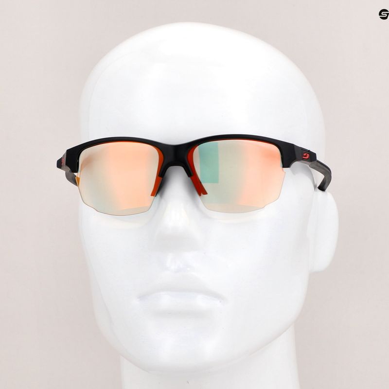 Occhiali da sole Julbo Split Reactiv 1-3 Light Amplifier nero opaco/rosso 11