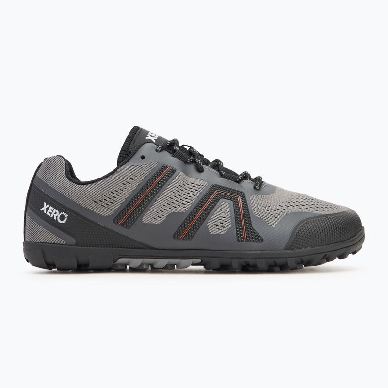 Scarpe a piedi nudi da uomo Xero Shoes Mesa Trail II acciaio grigio / arancione 2