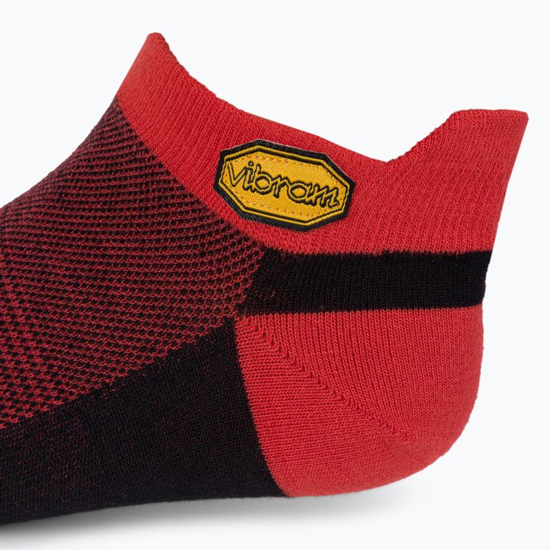 Calzini Vibram FiveFingers Athletic No-Show 2 paia grigio scuro/rosso nero 4