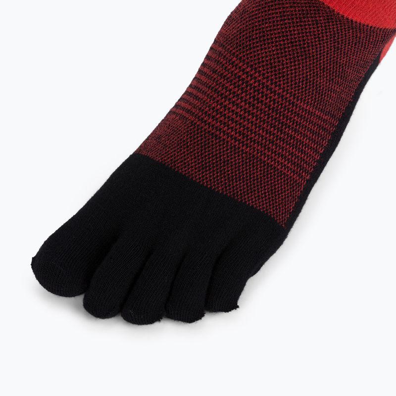 Calzini Vibram FiveFingers Athletic No-Show 2 paia grigio scuro/rosso nero 5