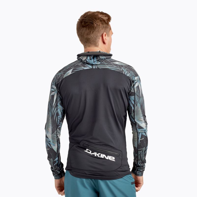 Uomo Dakine Hd Snug Fit Rashguard Swim Longsleeve Hoodie stampa nahele 2